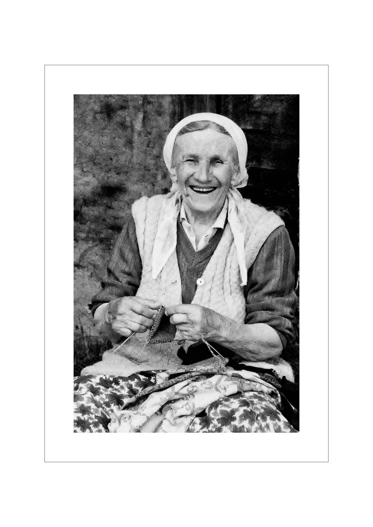 Old Woman Knitting